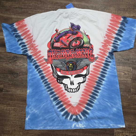 Zumiez Red and Blue Tie-Dye Short Sleeve Tee - Picture 2 of 2